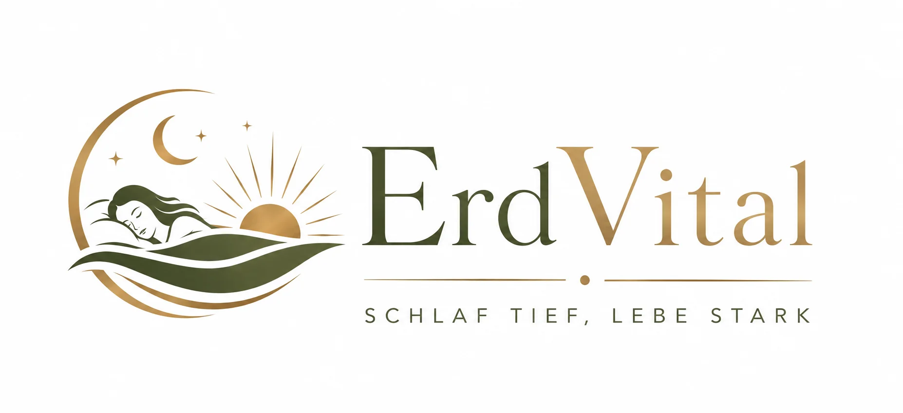 Logo ErdVital – Dormez profondément, vivez pleinement – Produits d'ancrage pour un meilleur sommeil et un bien-être accru